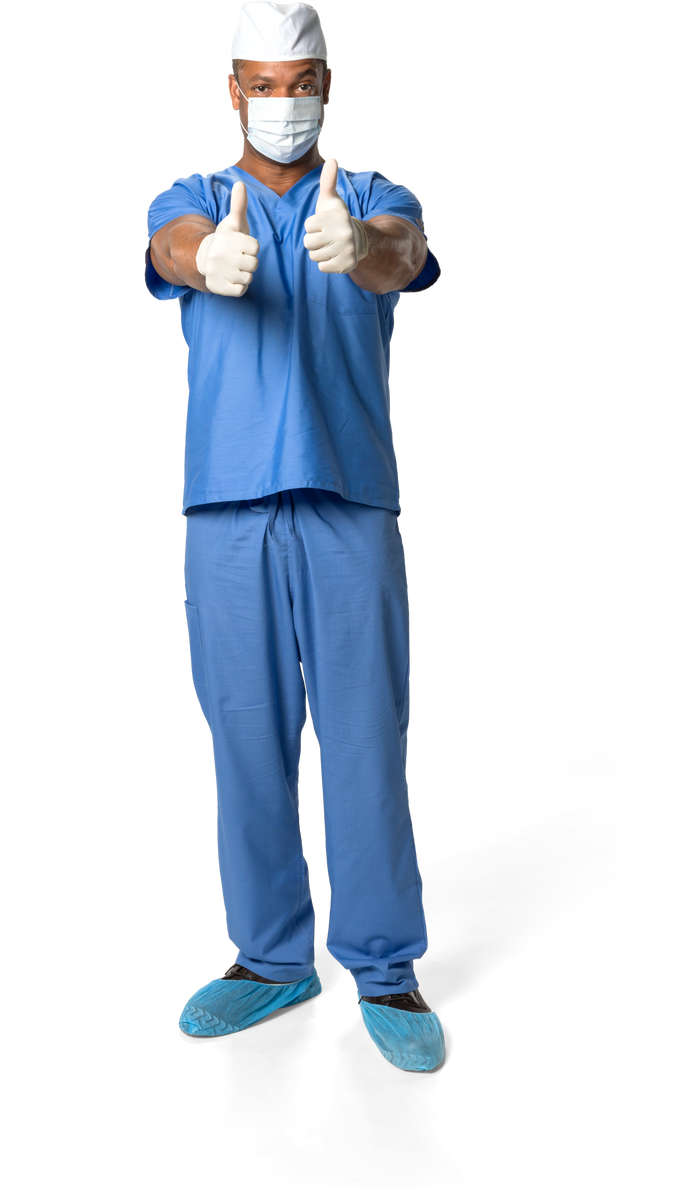 Serious African surgeon 